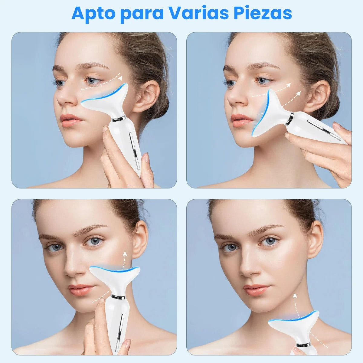 MASAJEADOR FACIAL ANTIEDAD LED