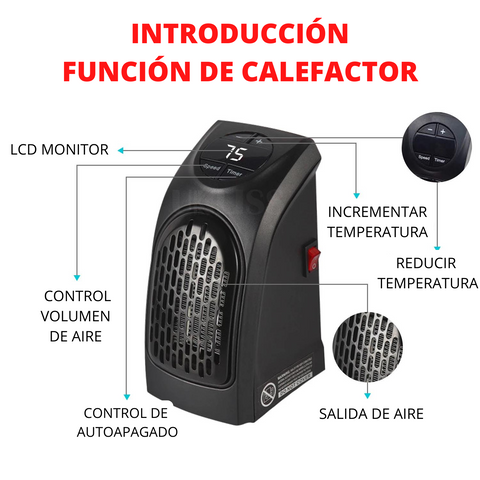 CALEFACTOR ELÉCTRICO con control Remoto