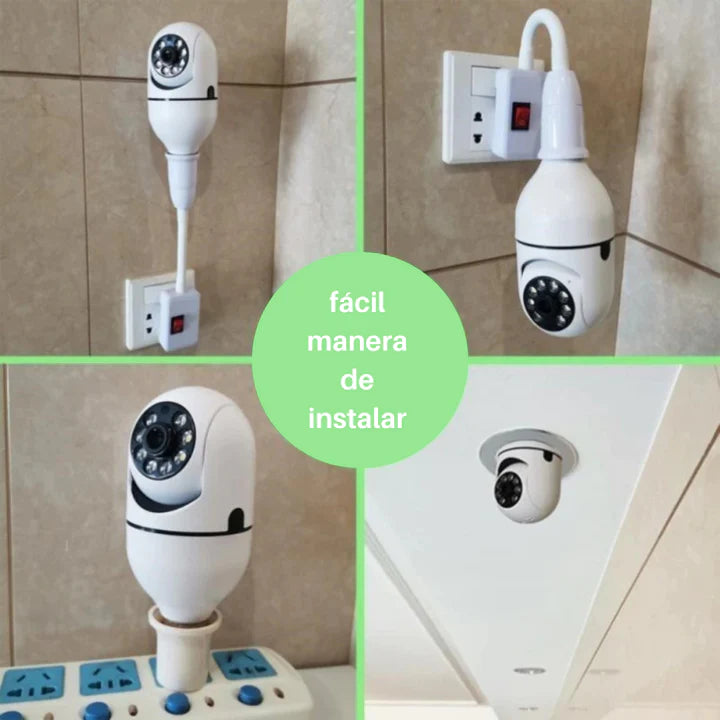 Camara de Seguridad Foco -WIFI IP