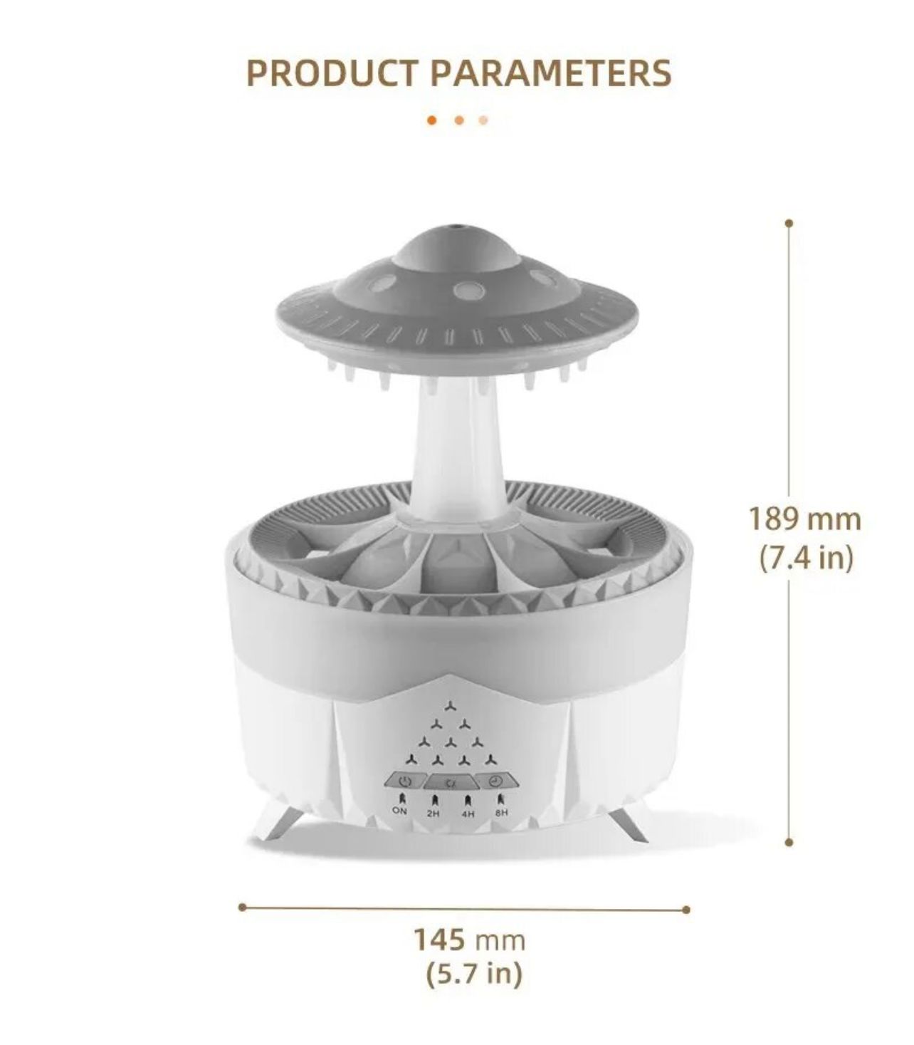 HUMIFICADOR SIMULA LLUVIA UFO